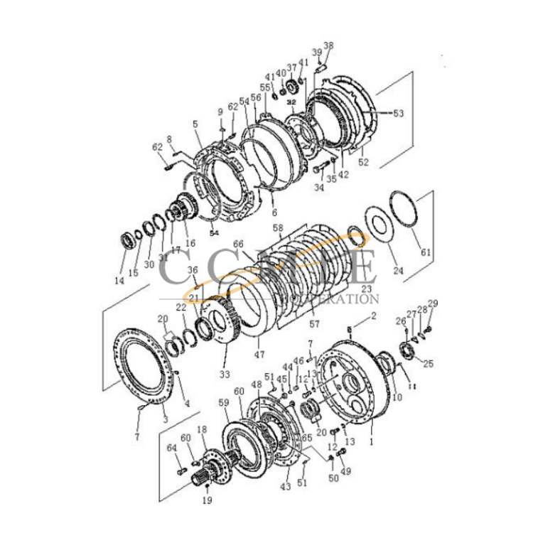 5-04064-06020 retaining ring Pengpu PD320Y-1 PD320Y-2 bulldozer gear and shaft parts