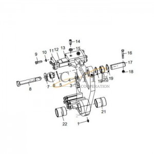380601504 right corner positioner assembly XCMG GR165 grader motor spare parts