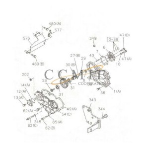 800149096 engine cover XE265C XCMG excavator spare parts