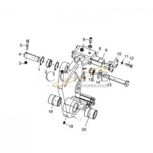380601488 left angler assembly XCMG GR165 grader motor spare parts