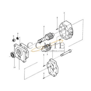 07433-71103 Transmission oil pump assembly Shantui SD32 bulldozer parts
