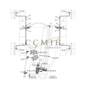 803010412 brake valve for XCMG GR215A motor grader dual circuit brake hydraulic system