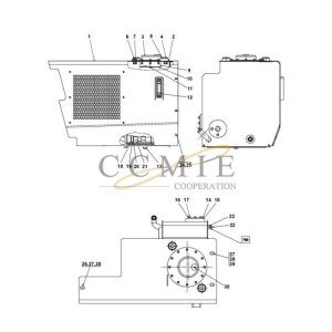 Reach stacker hydraulic tank and filter spare parts A51283.0400