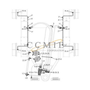 803190339 pipe clamp for XCMG GR215A motor grader dual circuit brake hydraulic system