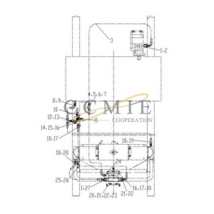 803191840 straight flange joint for XCMG GR300 motor grader fan drive system