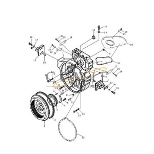 6691-30-1300(AR-90530) flywheel assembly Pengpu bulldozer PD220Y-1 PD220YS parts