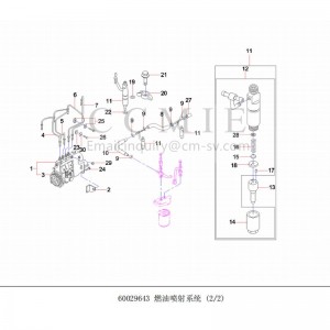 60029643 Fuel Injection System excavator spare parts