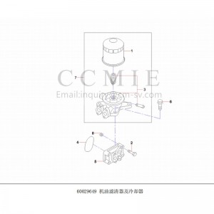60029649 oil filter and cooler Sany excavator spare part
