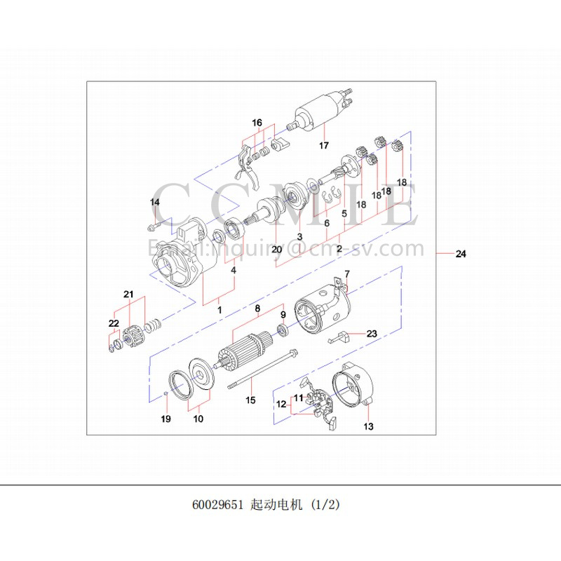 Factory wholesale  Komatsu Excavator Relief Valve  - 60029651 starter motor  – CCMIC