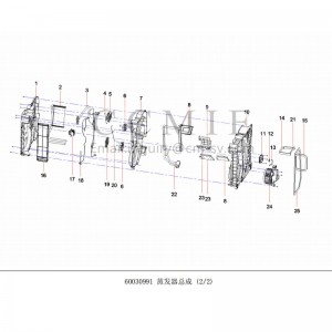 60030991 evaporator assembly excavator spare parts