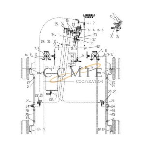 380301064 GR135 XCMG motor grader tank assembly parts