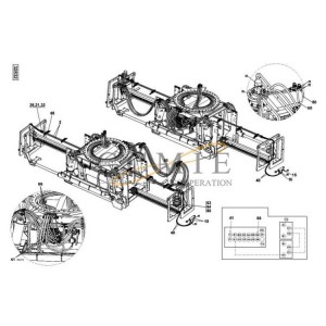 Kalmar RS DRF450 hydraulic attachment parts 923853.0108