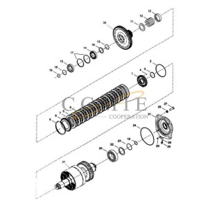 Reach stacker 3rd clutch group spare parts 922297.0106 gear box