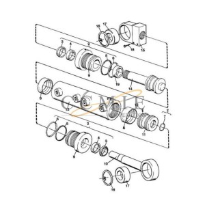 Kalmar RS DRF450 reach stacker cylinder parts 923855.1613
