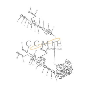 701-40-61002 bulldozer supplement valve assembly PD220Y-1 PD220Y-2 valve parts