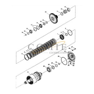 Reach stacker 3rd clutch group spare parts 922297.0138 gear box