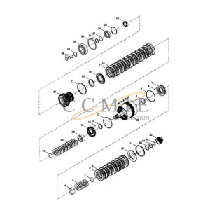Reach stacker reverse-2nd clutch group spare parts 922297.0118 gear box