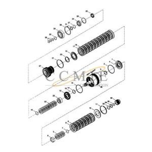 Reach stacker reverse-2nd clutch group spare parts 922297.0119 gear box