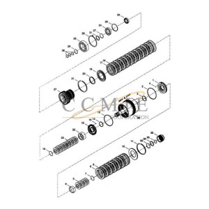 Reach stacker reverse-2nd clutch group spare parts 922297.0134 gear box