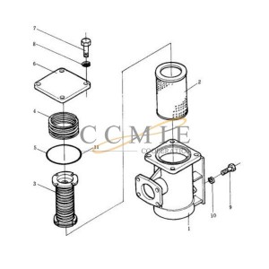 175-49-22101 Strainer assembly Shantui SD32 bulldozer parts