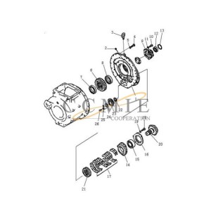 154-15-00333 rear shell assembly Pengpu PD220Y-1 PD220YS bulldozer gear parts