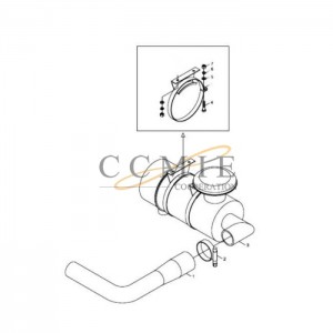 402204315 air filter hose XCMG WZ30-25 backhoe loader spare parts