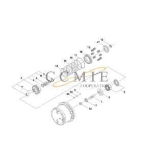 60008651 plunger cylinder assembly Sany excavator spare parts