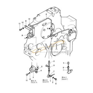 6691-51-9570 “T” Fitting Shantui SD32 bulldozer parts