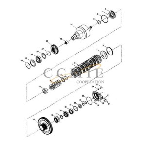 Reach stacker 1st clutch group spare parts 922297.0118 gear box