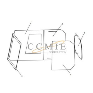 331404008 rear glass XCMG mining truck spare parts