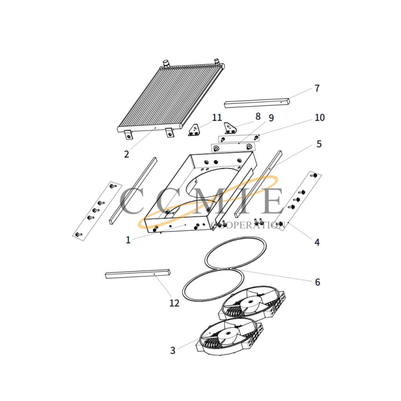 228902969 rear anti-collision frame assembly XCMG XS185 road roller spare parts Featured Image