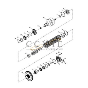 Reach stacker 1st clutch group spare parts 922297.0134 gear box