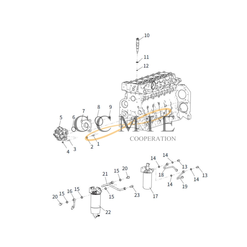 860543559 fuel system XCMG XS265 road roller spare parts Featured Image