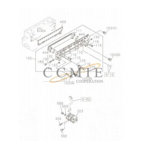 800148229 engine shell XE265C XCMG excavator spare parts