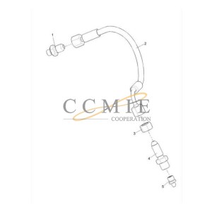 228303103 fuel pipe XCMG XS143J vibratory roller spare parts