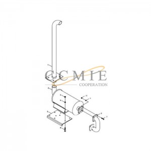 402202499 exhaust pipe XCMG WZ30-25 backhoe loader spare parts