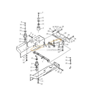 T14A.54.32 support Pengpu PD320Y-1 bulldozer support and cover parts