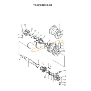 T21.30.5 bulldozer single side roller Pengpu PD220Y-1 PD220YS track roller parts
