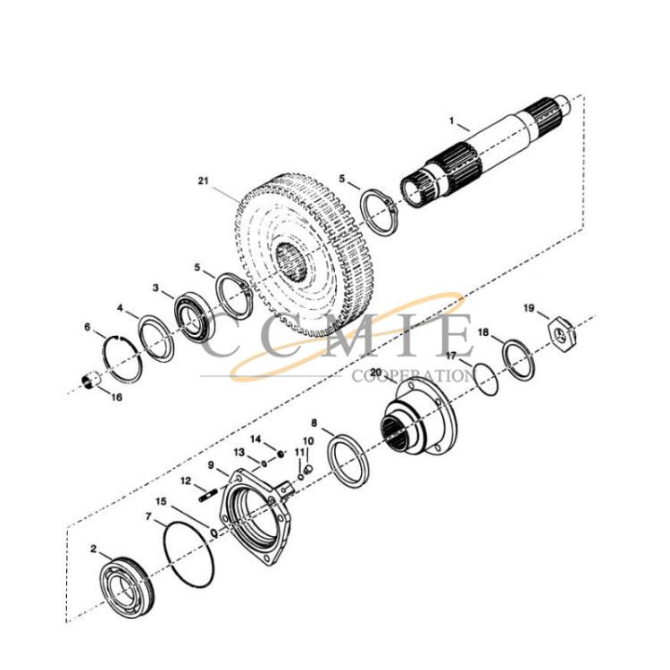 92-Reach stacker output shaft group spare parts 922297.0118 gear box