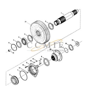 Reach stacker output shaft group spare parts 922297.0138 gear box