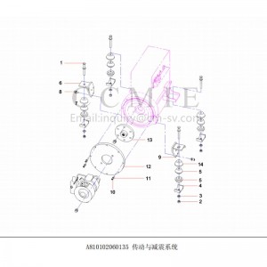 A810102060135 Transmission and shock absorption system excavator spare parts