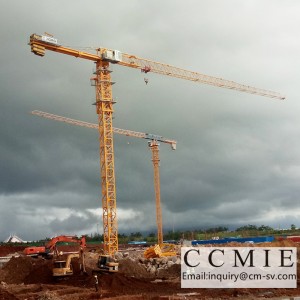 Construction machine XGT flat top and luffing jib tower crane