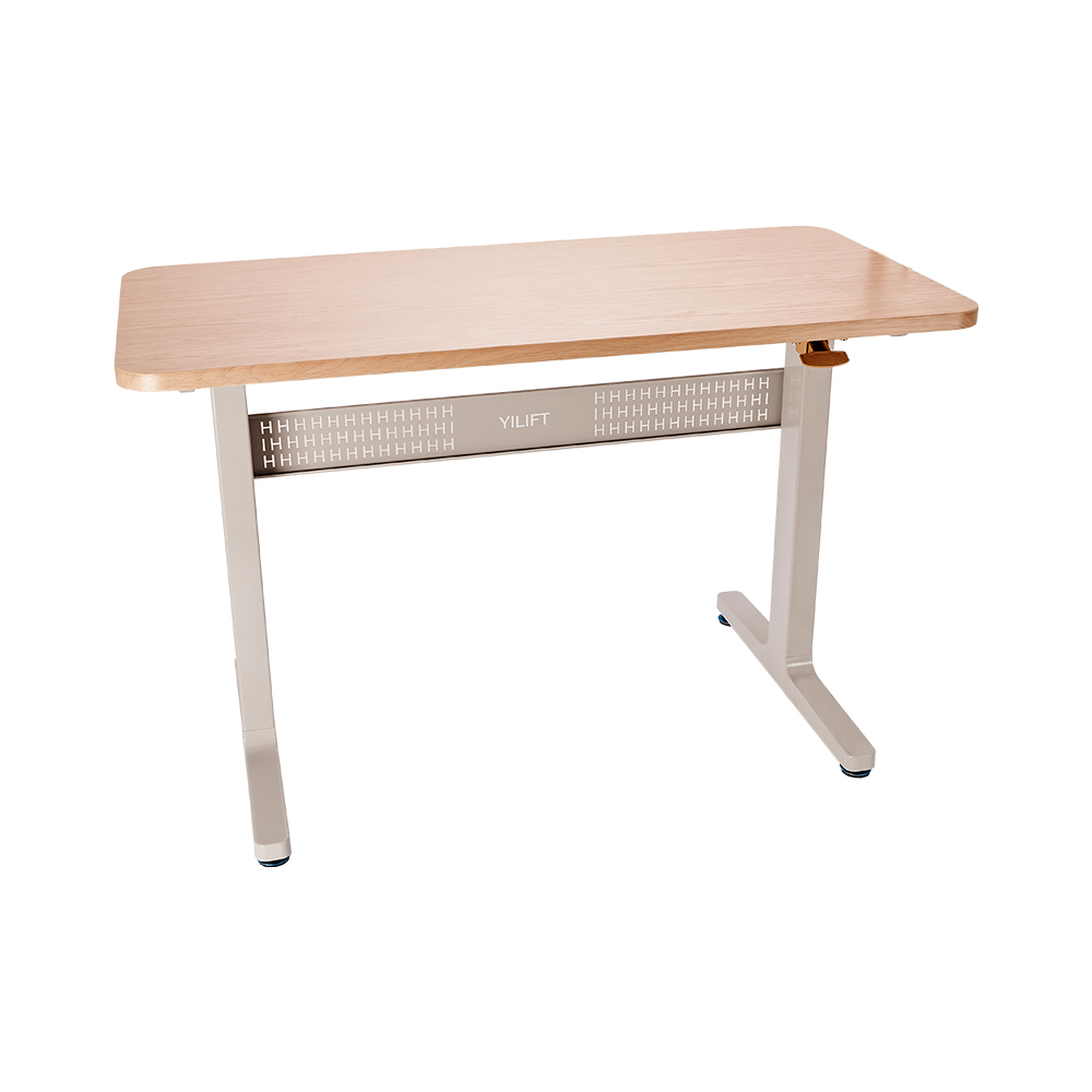 Pneumatic adjustable desk