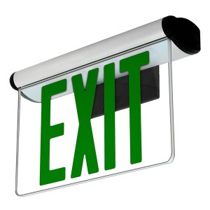 Hardwired Red-Green LED Edge Light Singled Sided Exit Sign