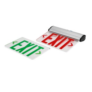 Hardwired Red-Green LED Edge Light Singled Sided Exit Sign
