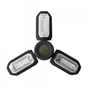 Llum de treball LED COB portàtil de disseny plegable Clover alimentat amb piles AA