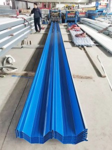 Steel Roof Panel in Sea Blue Color – YX114-333-666