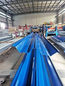 Steel Roof Panel in Sea Blue Color – YX114-333-666