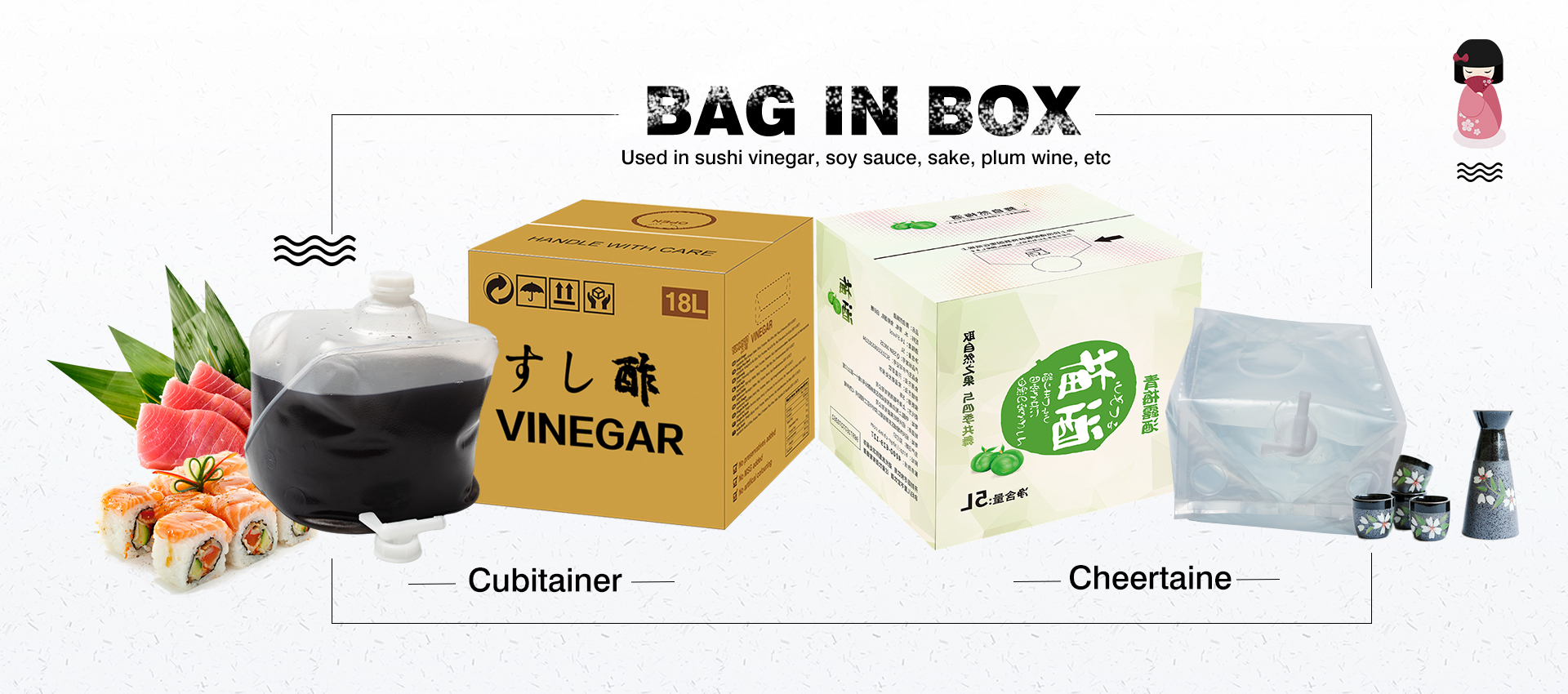 vinegar soy sauce bag in box