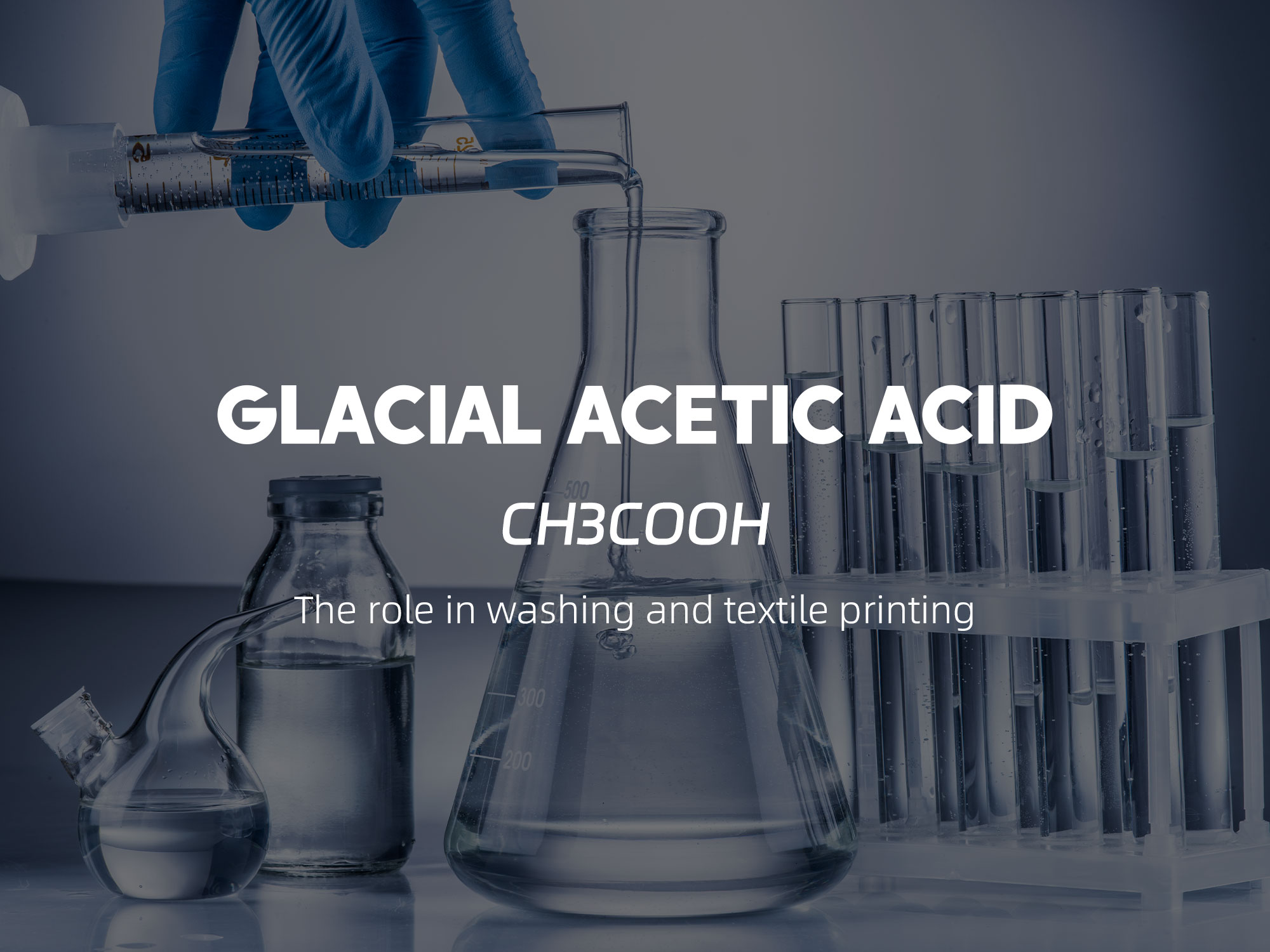The role of glacial acetic acid in washing and textile dyeing